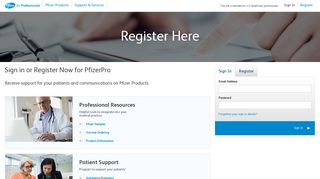 Register Here | Pfizer for Professionals - PfizerPro