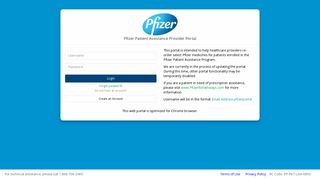 Pfizer Patient Assistance Provider Portal