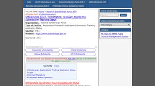 scholarships.gov.in : Registration/ Renewal/ Application Submission ...