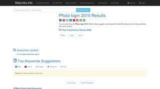 Pfsda login 2015 Results For Websites Listing - SiteLinks.Info