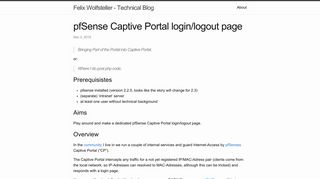 pfSense Captive Portal login/logout page