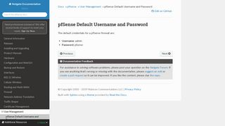User Management — pfSense Default Username and Password ...