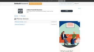 Pfsense default passwords