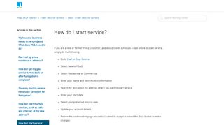 How do I start service? – PG&E Help Center