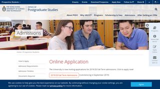 Online Application | HKUST Office Of Postgraduate Studies