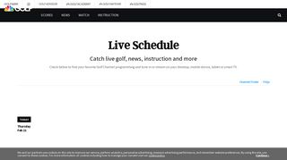 Golf Channel Live Stream & TV Schedule | Golf Channel