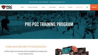 Pre-PGC Training - Login (Out of Season) - PGC Basketball