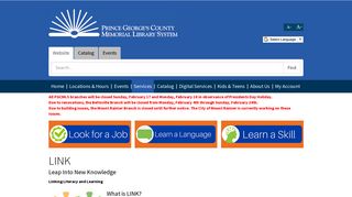 PGCMLS LINK virtual library card - Prince George's County Library
