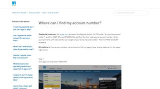 Where can I find my account number? – PG&E Help Center