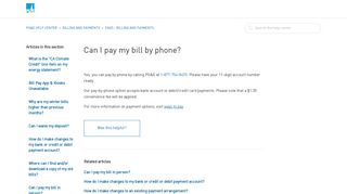 Can I pay my bill by phone? – PG&E Help Center
