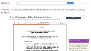 PGEPHIS 1 PUNJAB GOVERNMENT EMPLOYEE S ... - DocPlayer.net
