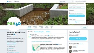 Pittsburgh Water & Sewer Authority (@pgh2o) | Twitter