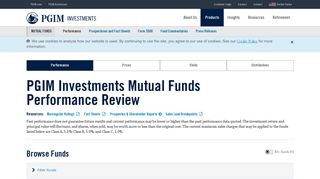 Mutual Fund Performance | PGIM Investments