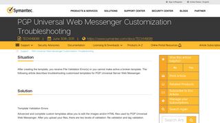 PGP Universal Web Messenger Customization Troubleshooting