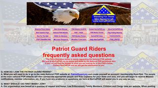 Patriot Guard Riders frequently asked questions