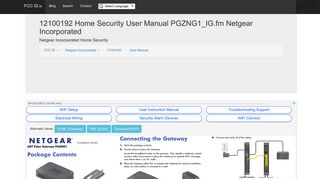 12100192 Home Security User Manual PGZNG1_IG.fm Netgear ...