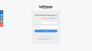 Login - Health Lounge