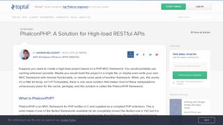 RESTful APIs with Phalcon PHP | Toptal