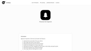 Download Phantom for Snapchat IPA for iOS iPhone, iPad or iPod