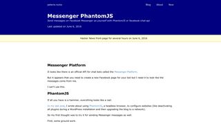Messenger PhantomJS | peteris.rocks