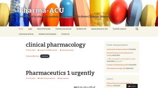 Pharma-ACU - Ahram Canadian University