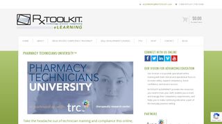 Pharmacy Technicians University™ - RxTOOLKIT eLEARNING