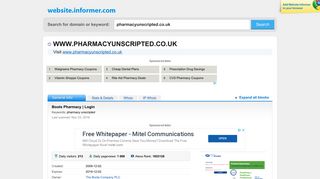 pharmacyunscripted.co.uk at WI. Boots Pharmacy | Login