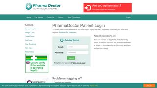 Pharma Doctor - Login to the UK's online prescription system