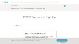 Pre-Course Login - Phase One