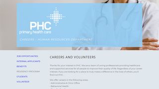 Careers | PHC Inc - Primary Health Care