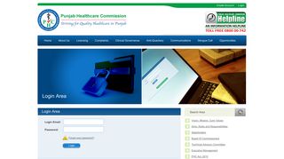 Login - Punjab Healthcare Commission