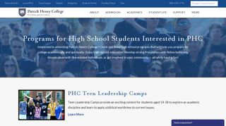 High School Students | Patrick Henry College (PHC)