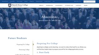 Admissions | Patrick Henry College (PHC)
