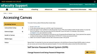 Accessing Canvas | eFaculty Support