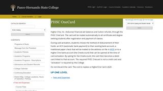 Pasco-Hernando State College - PHSC OneCard