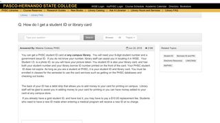 How do I get a student ID or library card - Library FAQ - LibAnswers