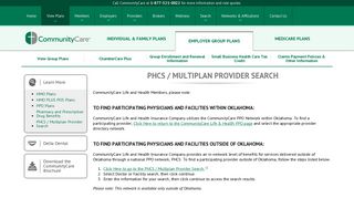 PHCS / Multiplan Provider Search for CommunityCare Life & Health ...