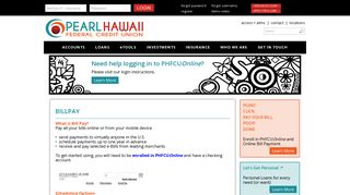 PHFCU Billpay - Pearl Hawaii Federal Credit Union