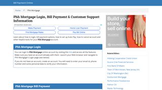 Phh Mortgage Login, Bill Payment & Customer ... - Bill Payment Online