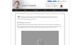 Confirmation Page - Steele Training