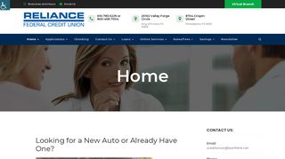 Reliance Federal Credit Union: Home