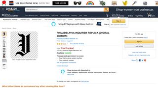 PHILADELPHIA INQUIRER REPLICA (DIGITAL EDITION) - Amazon.com