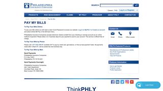 Pay My Bills - Philadelphia Insurance Companies