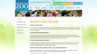 Frequently Asked Questions - Philadelphia Zoo