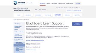 Blackboard Learn Support - Philadelphia University + Thomas ...