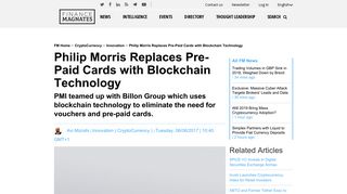 Philip Morris Replaces Pre-Paid Cards with Blockchain Technology ...