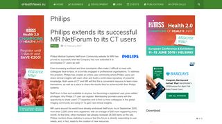 Philips extends its successful MR NetForum to its CT users