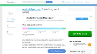 Access mail.philips.com. Something went wrong
