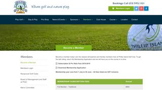 Become a Member - Phillip Island Golf Club
