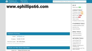 Phillips 66 Extranet Login - www.ephillips66.com | IPAddress